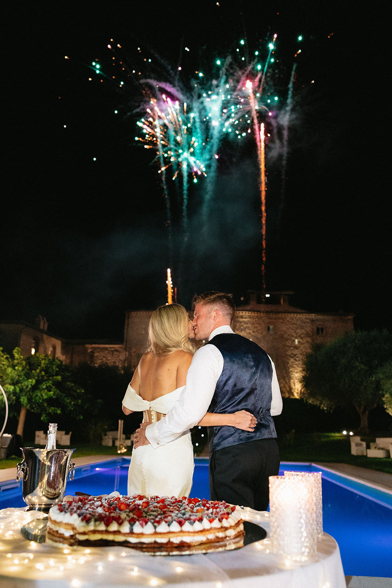 Cake, fireworks, party